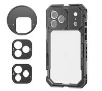 NEEWER 17 Pro Max Cage, Stabilizzatore Telefono Rig Video a Sgancio Rapido Compatibile con iPhone 17 Pro Max, Anello Filtro 67mm, Backplate per Lenti 17mm/T Mount Compatibile con Moment, Nero, PA144