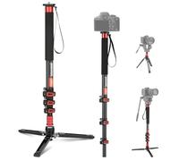 NEEWER 182cm Monopiede Fotocamera, Treppiede da Viaggio Leggero in Fibra Carbonio con Base Staccabile per DSLR Videocamera Riprese Video, Bastone Telescopico per Selfie Trekking, Max 6kg, TP71