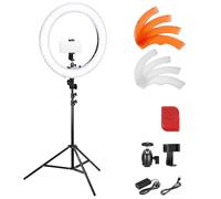 NEEWER 18"/45cm LED Ring Light con Supporto, Supporto per Telefono, Cold Shoe, Filtri, 58W 5600K 0-100% Dimmerabile Grande Selfie Ring Light, RL-18