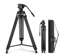 NEEWER 187cm Treppiede per Video con Testa Fluida, Piastra a Sgancio Rapido, Com
