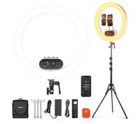 NEEWER 19" 100W Ring Light LED ad Alta Potenza con Stativo e 3 Portatelefono Compatibile con iPhone, 2900-7000K CRI97+ Controllo App/2.4G, Luce per Selfie Registrazione Video Trucco Streaming, RH100B