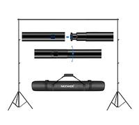 Neewer 2,6x3m Supporto di Fondale con Borsa Kit per Sfondo in Mussola Carta Tela ecc.