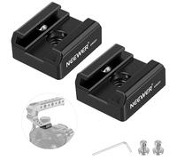 NEEWER 2 Adattatori per Attaccco Cold Shoe con Viti 1/4" per Flash Luce LED Monitor Microfono, in Alluminio con Perni Anti Torsione Cuscinetti Compatibile con SmallRig Cage Maniglie Superiori, UA031