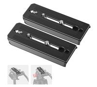 Neewer 2 Pack 501PL Piastra a Sgancio Rapido per Testa Fluida di Treppiede, Piastra Montaggio per Fotocamera, Perno Anti Off per GM001 GM002 GM006, QR5