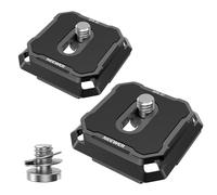 NEEWER Kit 2pz Piastra Sgancio Rapido, Adattatore Fotocamera QR da 38mm Compatibile con Arca Swiss Peak Design Capture Clip V3, Commutazione Rapida da Attacco Treppiede a Tracolla con Rondelle, QPR-5C