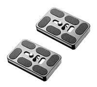 Neewer 2 piastre universali in metallo PU-60 da 60 mm con vite da 6,35 mm, adatte per treppiedi con testa a sfera per fotocamera (nero)