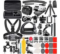 Neewer 21 in-1 Kit Sporto all'Aperto per Hero per GoPro HD 4 Nero Argento Hero 1 2 3 3+ 4, SJ4000, Include: Custodia Protettiva + Telescopica Portatile Monopiede+Regolabile Mini Treppiedi+ Cinghia Testa+Fascia Toracica+Cinturino da Polso+(4)A