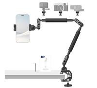 NEEWER 22” Magic Arm + Morsetto, Supporto Fotocamera/Telefono da Tavolo con Braccio Articolato, Filettature 1/4" 3/8" per ARRI, Portatelefono Compatibile con iPhone DSLR Action Camera Luce Video UA057