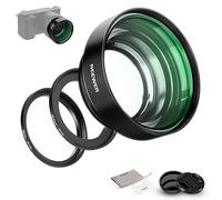 NEEWER 22mm Obiettivo Macro con Anello per Fotografia Ravvicinata Compatibile con Sony a5100 a6000 a6100 a6300 a6500 a6600 ZV-E10 Canon R7 R50 M200 M50 M5 M6 KISS X10 e Obiettivo ø49/46/40,5mm, LS-27