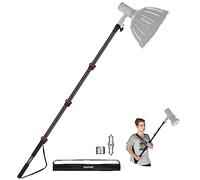 NEEWER 230cm Supporto per Luce in Mano Telescopico con Viti 1/4" 3/8" 5/8"/Chiusura Facile/Tracolla/Fascette per Cavi/Borsa, Portatile Braccio per Microfono,Faretto fotografico,Luce Video, MS-230C