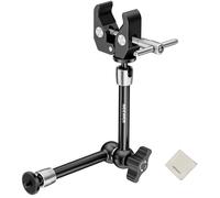 NEEWER 25cm Magic Arm con Super Clamp e Panno Pulizia, Filettature 1/4" 3/8" per Flash/Luce LED/Microfono/Monitor per Fotocamera DSLR Compatibile con SmallRig Camera Cage, Carico Max: 4,4lb/2kg, ST25C