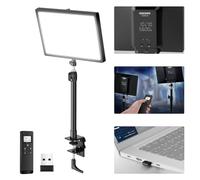 NEEWER 25W 12,9" Key Light Streaming con Supporto Tavolo/Remoto 2.4G/Trasmettitore USB Controllo APP PC/Mac 2300Lx/0,5m 2900-7000K CRI98+ Pannello Luce Video Dimmerabile per Webcam Laptop Zoom,GL25B