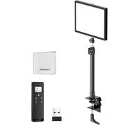 NEEWER 25W 12.9 "Streaming Key Light con supporto da scrivania/2.4G Remote/trasmettitore USB, PC/Mac APP Controllo dimmerabile Edge Lit Video Panel Light con 2300Lux 2900K-7000K CRI98+per Webcam