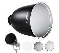 NEEWER 29,5cm Riflettore a Fuoco Profondo Attacco Bowens+Griglie a Nido d'Ape da 15°/30° e Panno Morbido, Paralume Diffusore 45° Compatibile con Godox NEEWER Luce Strobe da Studio Flash Speedlite,FR30
