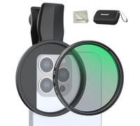 NEEWER 2in1 67mm Filtro CPL e Balck Diffusion 1/4 a Clip Compatibile con iPhone 16 15 Pro Max Plus 16e 14 13 mini 12, Polarizzante Circolare per Obiettivo Telefono, Kit Accessori Fotografia, FL-B35