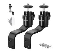 NEEWER 2pz Supporti da Parete Tipo E, Staffa di Montaggio per Luce Anulare con Testa a Sfera Staccabile, Perno 5/8", Vite 1/4" per Flash Strobo Monitor Illuminazione in Studio, Carico Max: 2kg, TS007