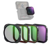 NEEWER 4 ND Filtro Set Compatibile con Insta 360 Ace Pro Insta360 Ace Pro 2, Filtro ND16 + CPL Regolabile + UV + Black Diffusion 1/4, Vetro Ottico HD a Scatto, Accessori per Lenti Action Cam, FL-C29