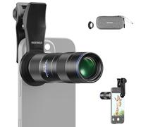 NEEWER 400mm Teleobiettivo per Telefono con Clip Filettata 17mm, Distanza Minima di Macro Focus 70cm, Scatto con Zoom 2X, per Backplate, Phone Cage, Case Compatibile con iPhone Samsung Android, LS-78