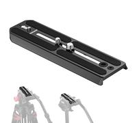 NEEWER 501PL Piastra Sgancio Rapido Treppiede Compatibile con Manfrotto MVH500AH MVH502AH, Piastra di Montaggio Fotocamera Estesa 16cm con Viti 1/4" 3/8", Perno per Teste Fluide GM001 GM002 GM006, QR6