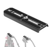 NEEWER 501PL Piastra Sgancio Rapido Treppiede Compatibile con Manfrotto MVH500AH MVH502AH, Piastra di Montaggio Fotocamera Estesa 16cm con Viti 1/4" 3/8", Perno per Teste Fluide GM001 GM002 GM006, QR6