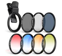 NEEWER Kit Filtri Obiettivo da 52mm con Clip per Obiettivo del Telefono, CPL, ND32, Filtro Stella a 6 Punti, Compatibile con iPhone 15 14 Pro Max 13 12 11 e Fotocamere Canon Nikon Sony