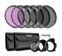 NEEWER Kit di Filtro per Obiettivo da 52mm: UV, CPL, FLD, ND2, ND4, ND8, Paraluce e Copriobiettivo Compatibile con Canon Nikon Sony Panasonic Fotocamere DSLR con Obiettivo da 52mm