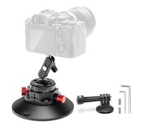 NEEWER Supporto Fotocamera a Ventosa da 6"+Magic Arm con Testa Sfera, Fori per ARRI 1/4", Supporto Auto con Porta Telefono e Adattatore Action Camera Compatibile con iPhone GoPro DJI Insta360, CA013