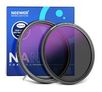 NEEWER 62mm Filtro True Colors HD ND Variabile ND2-512 (1-9 Stop), Filtro VND e Filtro ND32 Magnetico per Obiettivo, Filtro a Densità Neutra Multistrato Senza Cambiamento Colore/Croce X/Vignettatura