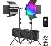 Neewer 660 PRO II Kit luci LED RGB 2x 50W incl. supporti e borsa per il trasporto