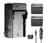 Neewer 6600mAh Li-ION Batteria di ricambio per Sony NP-F970 e caricatore di alimentazione e auto adattatore EU per Neewer CN160 FW568 F100 F200 FW700 LED Lampada Monitor Set di 2