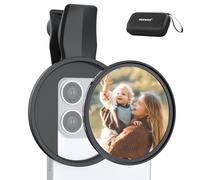 NEEWER 67mm Filtro Black Diffusion 1/4 con Clip Compatibile con iPhone, Kit Accessori Fotografia per Obiettivo Telefono, Compatibile con iPhone 16 15 Pro Max Plus 16e 14 13 mini 12 11 X, FL-B24
