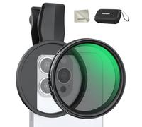 NEEWER 67mm Filtro ND Variabile a Clip Compatibile con iPhone, Filtro Densità Neutra ND2-32 per Lente Telefono, Accessori Fotografia Compatibile con iPhone 16 15 Pro Max Plus 16e 14 13 mini 12, FL-B25