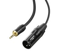 NEEWER 6ft Cavo Audio da 3,5mm a XLR, Maschio a Maschio con Connettore TRS AUX 1/8" per Telefono Tablet Laptop Registratore Vocale Lettore MP3 Mixer Altoparlante Preamplificatore, Non Per Mic, MS023