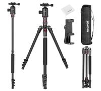 NEEWER Treppiede Monopiede per Fotocamera da 197cm con Portacellulare Compatibile con iPhone per Video, Cavalletto da Viaggio in Alluminio con Testa a Sfera Piastra QR Borsa e Panno Pulizia, Max 15kg