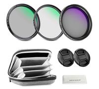 NEEWER 77mm Kit Filtro ND Variabile+CPL+UV (3pz), Filtri a Densità Neutra (ND2-400) Polarizzatore Circolare Multistrato per Lente Fotocamera, Set Accessori per Fotografia con Custodia e Copriobiettivo