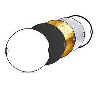 NEEWER 80cm Riflettore di Luce con Impugnatura e Filettatura 3/8", 5 in 1 | Diffusore di Luce Rotondo Pieghevole, Traslucido/Argento/Oro/Bianco/Nero) per Luce Fotografica da Studio ed Esterni, RF-80II