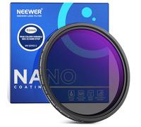 NEEWER 82mm Filtro ND Variabile True Color Hard Stop Filtro a Densità Neutra Limitata ND2-32 (1-5 Stop), Vetro Ottico HD Multistrato,No Croce X,Telaio in Alluminio,Anti Acqua/Graffio/Impronte Digitali