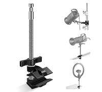NEEWER 9" Morsa a Ganascia con Perno 5/8", Morsetto per Presa del Tubo in Acciaio con Cuscinetti in Gomma per Stand C, Anti Torsione, Maniglia Rotante Blocco Facile per Softbox Luce Video LED, UA041