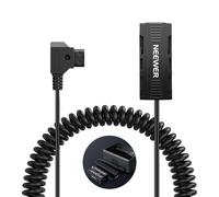 NEEWER Adattatore Batteria Fittizia Bifacciale con Display, Caricatore Splitter USB C a D Tap Compatibile con Atomos Ninja Shinobi Monitor DJI SDR Trasmettitore Video Sony NP-F970/750/550, VP-F550X2