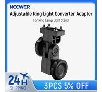 Neewer Adattatore Convertitore Anello Luce Regolabile per Lampada Ad Anello Supporto Luce, Adattatore Anulare Standard Realizzato in Plastica Resistente