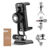 NEEWER Adattatore Telefono da Treppiede con Base QR Arca, Cold Shoe, Fori 1/4" 3/8", Rot.360°/Incl.180°, Porta Telefono Compatibile con iPhone Samsung Arca Swiss DJI RS 4 Pro 3 2 Stabilizzatore, SP-18