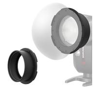 NEEWER Anello Adattatore Magnetico per Flash Rotondo, Supporto Magnetico Silicone Diffusore Luce Compatibile con Godox V1/V1 PRO NEEWER Z2 Z2PRO Z2II Z3 Q120 Series Speedlight Testa Rotonda, CRS13