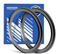 Neewer Anello adattatore step up da 72-82 mm (2 pezzi) con panno per la pulizia, anello adattatore ultra sottile in lega di alluminio per obiettivo fotocamera da 72 mm per utilizzare filtri da 82 mm