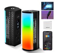 NEEWER Asta luminosa portatile magnetica Pro con app di controllo DMX, effetti personalizzati/gruppo luminoso, 360° Full RGB 2500K-10000K CRI97, 17 scene 3200 mAh, luce video a LED dimmerabile per