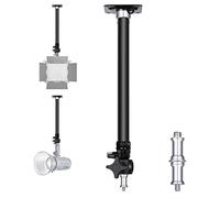 Neewer asta per montaggio a parete con lunghezza regolabile da 38 a 60 centimetri, con adattatore universale da 1/4 di pollice e 3/8 di pollice per luci per video e per flash monotorcia per fotografia