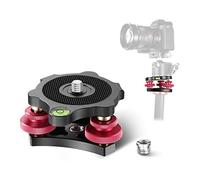 NEEWER Base di Livellamento per Testa di Treppiede Livellatore della fotocamera, In Lega di Alluminio di Aeronautico,Filettatura 3/8", Regolazione Precisa dell'Angolo di -5° per Macro Panoramica,LP64