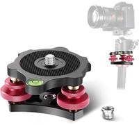 NEEWER Base di Livellamento per Testa di Treppiede Livellatore della fotocamera, In Lega di Alluminio di Aeronautico,Filettatura 3/8", Regolazione Precisa dell'Angolo di -5° per Macro Panoramica,LP64