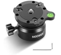 NEEWER Base Livellante per Treppiede(⌀60mm) Livellatore per Fotocamera, Piastra per Testa Treppiede Alluminio, Livella a Bolla, Vite 1/4" 3/8" Compatibile con Canon Nikon Sony DSLR e Videocamera, GM15