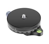 Neewer Base panoramica panoramica per fotocamera con piastra di stile, vite da 3/8 "in lega di alluminio testa panoramica treppiede con livella a bolla per treppiedi monopiede fotocamere DSLR,