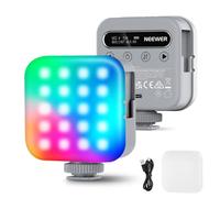 NEEWER Basic Luce Video RGB Magnetica, Mini Luce LED per Fotocamera RGB 360°, CRI96+ 2500-9000K 18 Scene 3 ColdShoe e 1/4",2000mAh Ricaricabile Portatile per Selfie/Illuminazione Foto Treppiede, BL60C